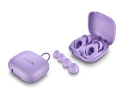 NOONPURPLE - Tapones de o�do NGS Intraurales Silicona Reutilizables Estuche de Viaje Lila (NOONPURPLE)
