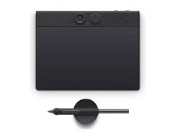 PTK470K0B - Tableta gr�fica Wacom Intuos Pro Small gr�fica profesional.105 mm dise�ada para ilustraci�n, dise�o gr�fico, retoque fotogr�fico y edici�n digital. Resoluci�n 5.080 lpi, 8.192 niveles de presi�n. Negro. (PTK470K0B)