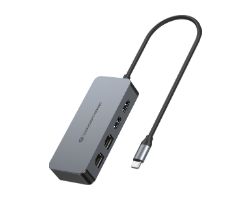 ABBY24G - Adaptador USB CONCEPTRONIC USB-A a 2xRJ45 Ethernet LAN GbE Cable 0.3m Gris (ABBY24G)