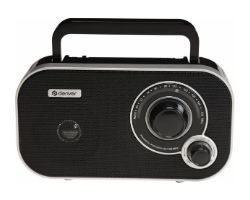TR-51B BLACK - Denver TR-51B. Radio FM port�til con sintonizaci�n anal�gica y dise�o cl�sico. Funciona con corriente o pilas. Tama�o compacto.Corriente de 230 V~50 Hz. Negro