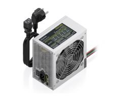 ASPC-500ATX-PSE - Fuente AISENS ATX 2.0 500W 12cm 20+4 pin ATX Cable OEM Plata (ASPC-500ATX-PSE)