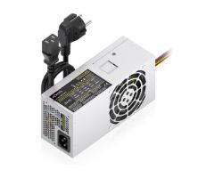 ASPC-500TFX-PSE - Fuente AISENS TFX 500W 8cm 20+4 pin ATX Cable OEM Plata (ASPC-500TFX-PSE)