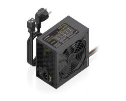 ASPC-500ATX-PSEBK - Fuente AISENS ATX 2.0 500W 12cm 20+4 pin ATX Cable OEM Negra (ASPC-500ATX-PSEBK)