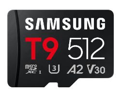 MB-MH512T/WW - Tarjeta Memoria Samsung Micro SDXC T19 512Gb UHS-I Class 3 (U3) V30 Lectura 200 Mb/s Escritura 130 Mb/s Negro (MB-MH512T/WW)