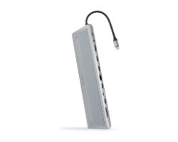 10.16.1012 - Hub Conversor Nanocable USB-C 3.0 a 3xUSB-A 3.0/1xUSB-C/1xUSB-C 3.0 PD 100W/1xDP 4K/2xHDMI 4K/1xRJ45 Ethernet GbE Gris (10.16.1012)