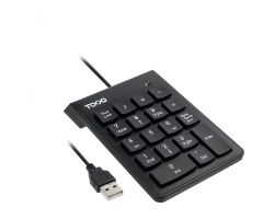 TQK-2001-B - Teclado Num�rico TooQ 19 Teclas USB Cable 1.3m Negro (TQK-2001-B)