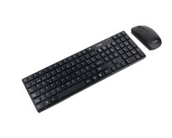 TQKMW-3102-B - Kit Teclado + Rat�n TooQ Slim 105 Teclas RF Wireless �ptico 1600dpi 4 Botones Negro (TQKMW-3102-B)