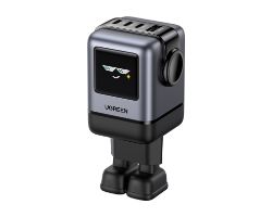45515B - Cargador Ugreen GaN PD 100W 4 Dispositivos Robot Gris (45515B)