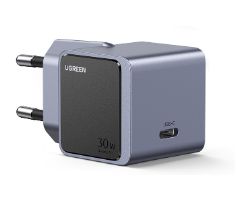 35041 - Cargador de Pared Ugreen GaN PD/QC4+ 30W 1xUSB-C Gris (35041)