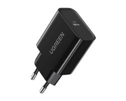 10191 - Cargador de Pared Ugreen QC 20W 1xUSB-C Negro (10191)