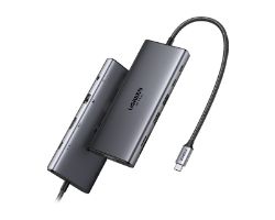 45520 - Hub Ugreen USB-C a 2xUSB-A/3xUSB-C/1xVGA/1xHDMI/1xRJ45/SD/TF Gris (45520)