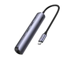 UG10919 - Replicador de Puertos Ugreen USB-C a 2xUSB-A 3.0/1xUSB-C PD 100W/1xHDMi/1xRJ45 Ethernet GbE Gris (UG10919)