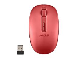 FOGDUALRED - Rat�n NGS Ergon�mico Fog Dual Ambidextro RF Wireless Bluetooth 5.2 1600dpi 5 Botones Rojo (FOGDUALRED)