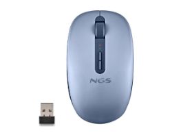 FOGDUALBLUE - Rat�n NGS Ergon�mico Fog Dual Ambidextro RF Wireless Bluetooth 5.2 1600dpi 5 Botones Azul (FOGDUALBLUE)