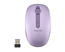 FOGDUALPURPLE - Rat�n NGS Ergon�mico Fog Dual Ambidextro RF Wireless Bluetooth 5.2 1600dpi 5 Botones P�rpura (FOGDUALPURPLE)