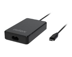 NXPDCGAN100W - Cargador de Pared NILOX 100W USB-C Cable 3m Negro (NXPDCGAN100W)