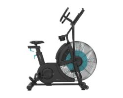 A01_EU01_122512 - Bicicleta de aire Cecotec DrumFit WOD Rider Ultimate Ventilador de 679.5 mm Resistencia progresiva Pedaleo bidireccional Doble correa silenciosa Pantalla LCD Conectividad Soporta hasta 150 kg Ruedas de transporte(A01_EU01_122512)