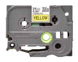 TZe-651 - Cinta Brother 24mm 8m Negro sobre Amarillo (TZe-651)