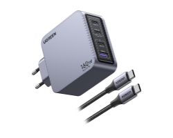 25877 - Cargador Ugreen Nexode Pro GaN PD 3.1 160W 3xUSB-C 1xUSB-A Negro/Gris (25877)