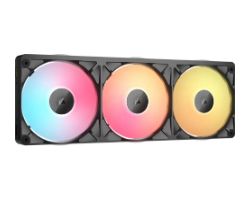 CO-9051059-WW - Kit 3 ventiladores para PC Corsair iCUE LINK RX360 II Unified Frame RGB 360mm Control PWM Velocidad de 400 a 2100 RPM. Negro (CO-9051059-WW)