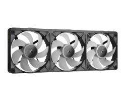 CO-9051061-WW - Kit de 3 ventiladores de caja para PC Corsair RX360 II iCUE LINK RGB Unified Frame de 360mm Control PWM Flujo de aire de alto rendimiento Iluminacion RGB personalizable. Negro (CO-9051061-WW)