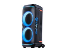 BPS-470 - Altavoz Port�til DENVER 200W RGB TWS Bluetooth 5.3 USB-A/Entrada Auxiliar/mSD Asa de Transporte Ruedas Negro (BPS-470)