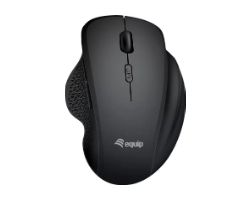 EQ245121 - Rat�n EQUIP �ptico Ergon�mico Diestro RF Wireless Bluetooth 1600dpi 6 Botones Negro (EQ245121)
