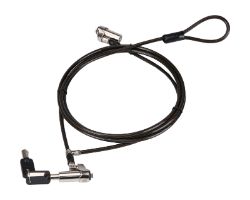 CUSTODIO02BNTM - Cable de Seguridad Conceptronic CUSTODIO02BNTM Doble Cabezal Nano Slot con Llave Compatible Llave Maestra. Negro (CUSTODIO02BNTM)