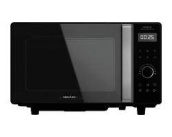 01405 - Microondas Cecotec GrandHeat 2500 Flatbed Touch Negro, sin Plato Digital de 800W, Capacidad 25L, Panel de Control T�ctil, 8 Funciones Preconfiguradas, Temporizador, Bloqueo de Seguridad. (01405)