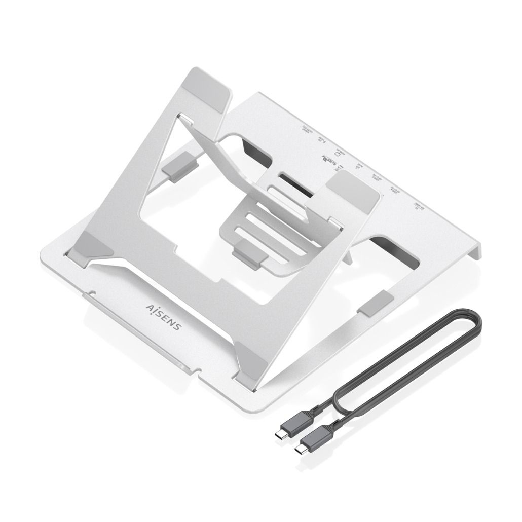 ASUC-7P045-GR - Soporte de Sobremesa AISENS Ajustable para Port�til/Tablet USB-C Docking 7en1 M�x. 3Kg Gris (ASUC-7P045-GR)
