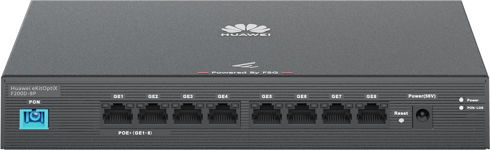 02233UWQ - Terminal de L�neas �pticas Huawei OptiXstar F200D-8P 1xGPON 8xRJ45 Ethernet LAN GbE Negro (02233UWQ)