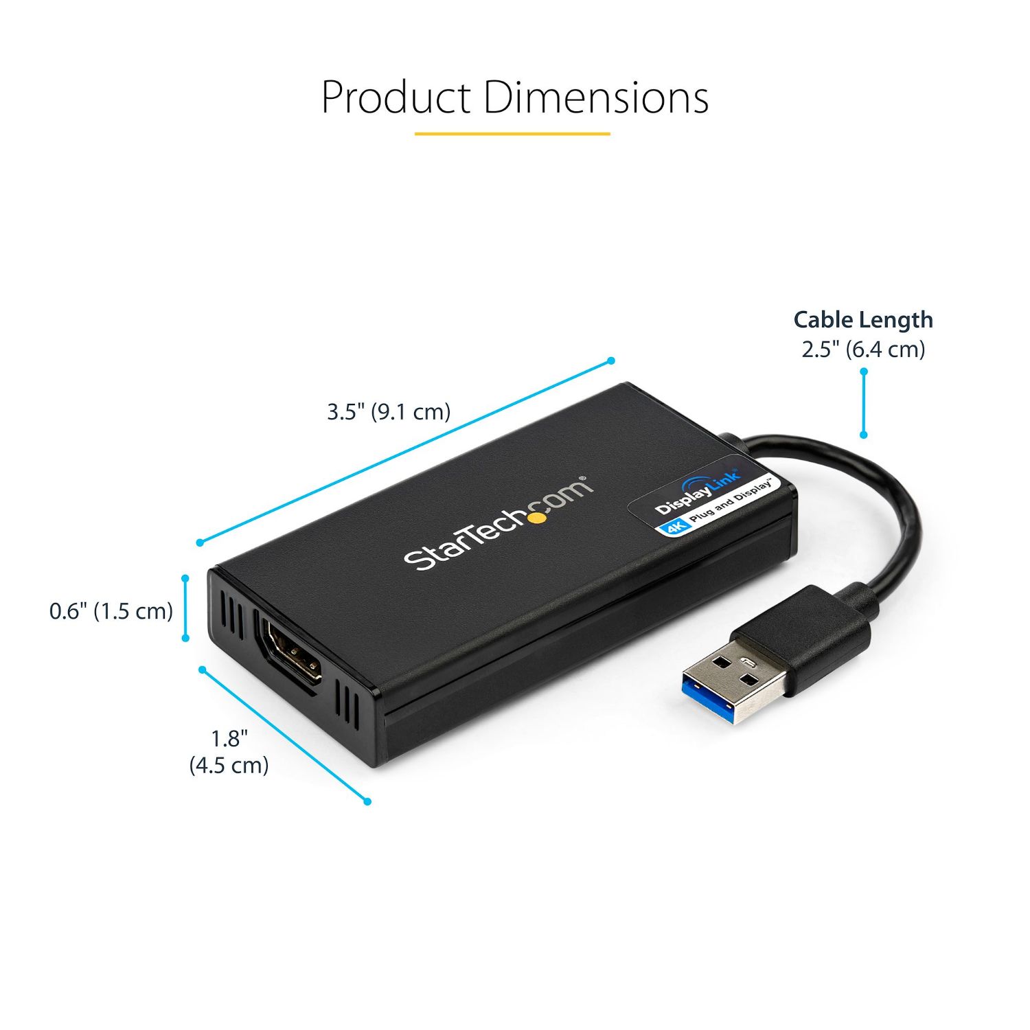 USB32HD4K - Adaptador StarTech USB 3.0 a HDMI 4K 30Hz Negro (USB32HD4K)