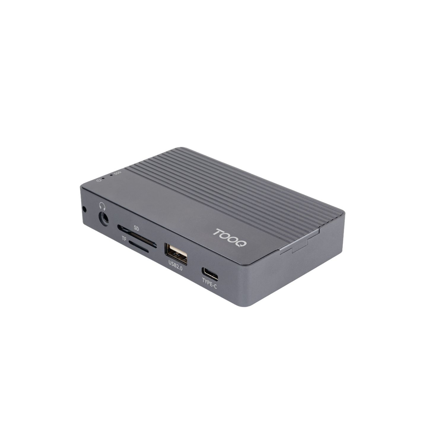 TQE-2242G - Docking Station TooQ SSD M.2 NVMe SATA PCIe 1xUSB-A 2.0 2xUSB-A 3.0 1xUSB-C PD 100W 1xHDMI 2.0 4K/60Hz 1xRJ45 Gris (TQE-2242G)