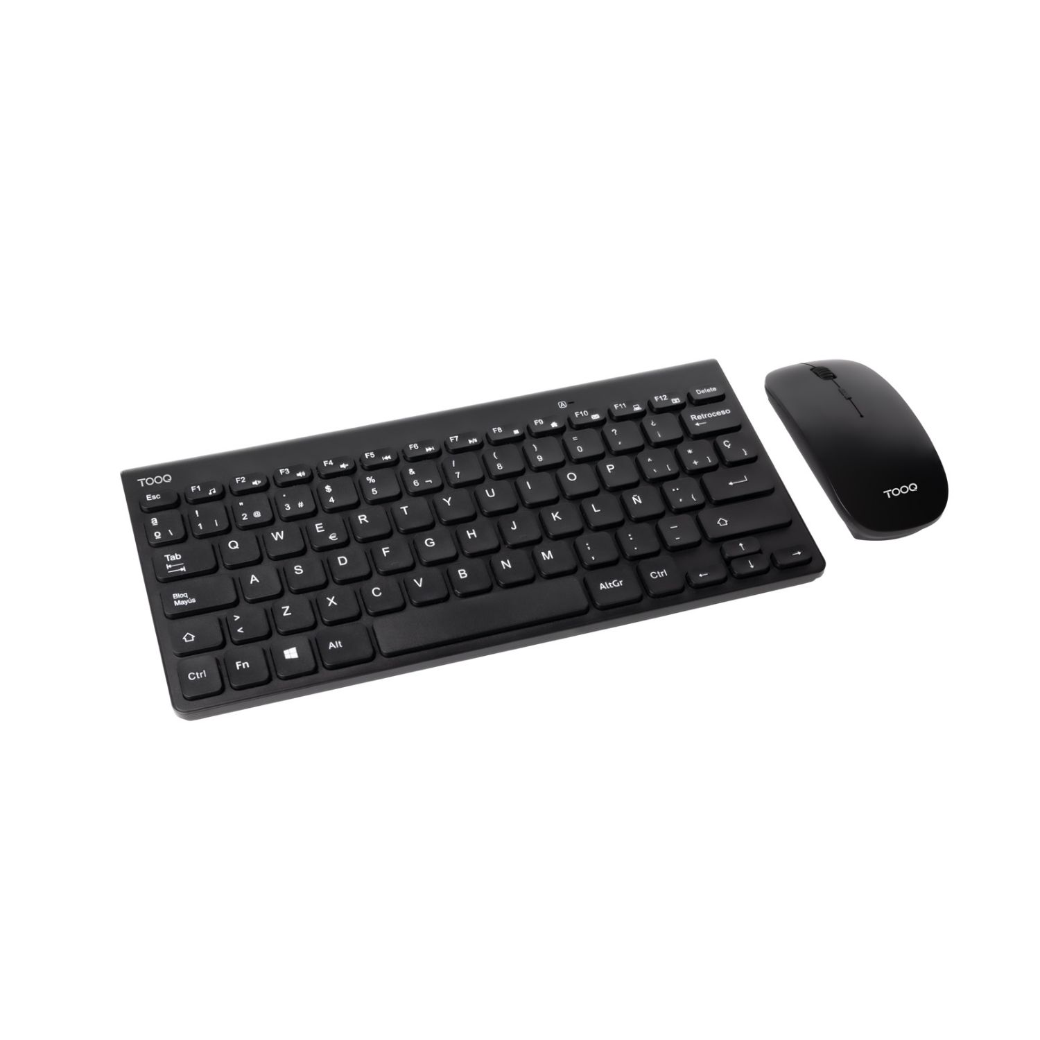 TQKMW-3101-B - Kit Teclado + Rat�n TooQ 78 Teclas RF Wireless �ptico 1600dpi 4 Botones Negro (TQKMW-3101-B)