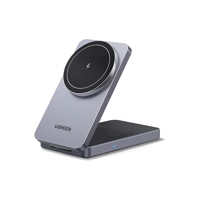 45056 - Cargador Ugreen W528 Inal�mbrico para Auriculares/Smartphone Gris (45056)