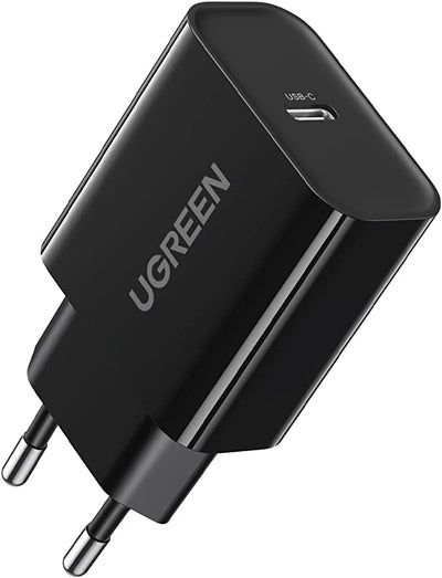 10191 - Cargador de Pared Ugreen QC 20W 1xUSB-C Negro (10191)