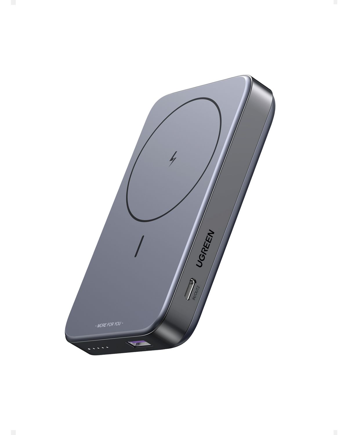 15086 - Mini PowerBank Ugreen 10000mAh PD 20W Inal�mbrico USB-C MagSafe Gris (15086)