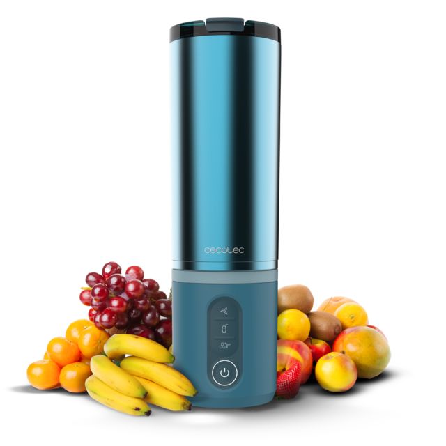 A01_EU01_123295 - Batidora de Vaso CECOTEC Power Titanium Shake2Go Lagoon Steel 180W 600ml USB-C 3 Programas (A01_EU01_123295)