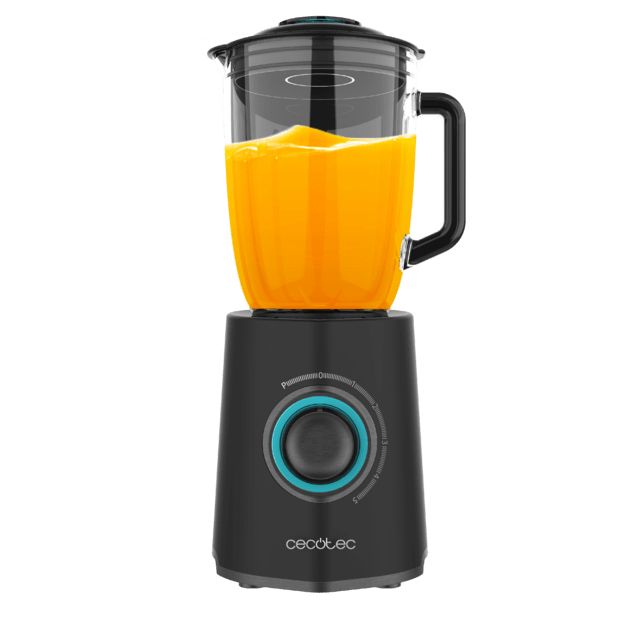 04392 - Batidora de Vaso CECOTEC Power Black Titanium 2300Max Mix Go 2300W 5 Velocidades Funci�n Turbo Jarra Termorresistente 1.5L Negra (04392)