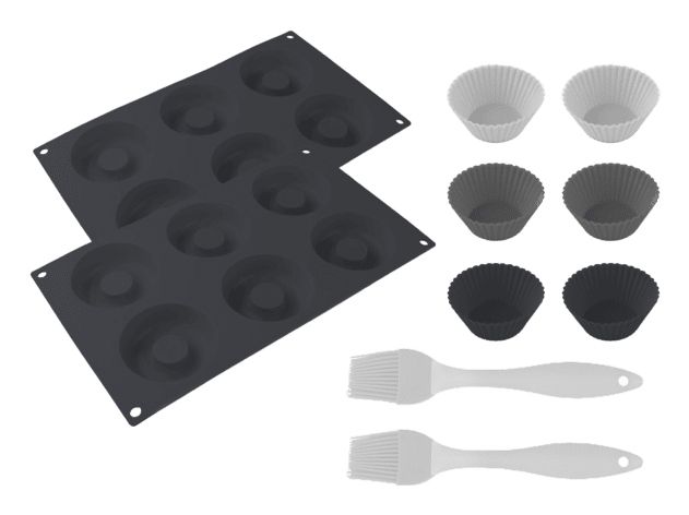 A01_EU01_102105 - Pack de Accesorios CECOTEC Cecofry SweetBake XL Moldes para Magdalenas Pinceles de Silicona Compatibles con Freidoras de Aire (A01_EU01_102105)