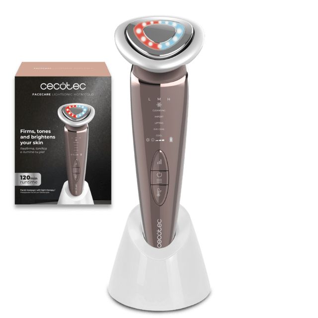 A01_EU01_122367 - Tonificador Facial CECOTEC FaceCare LightSonic HotN?Cold 5 Modos Funci�n Calor/Fr�o Iones Vibraci�n Luz Roja/Azul (A01_EU01_122367)