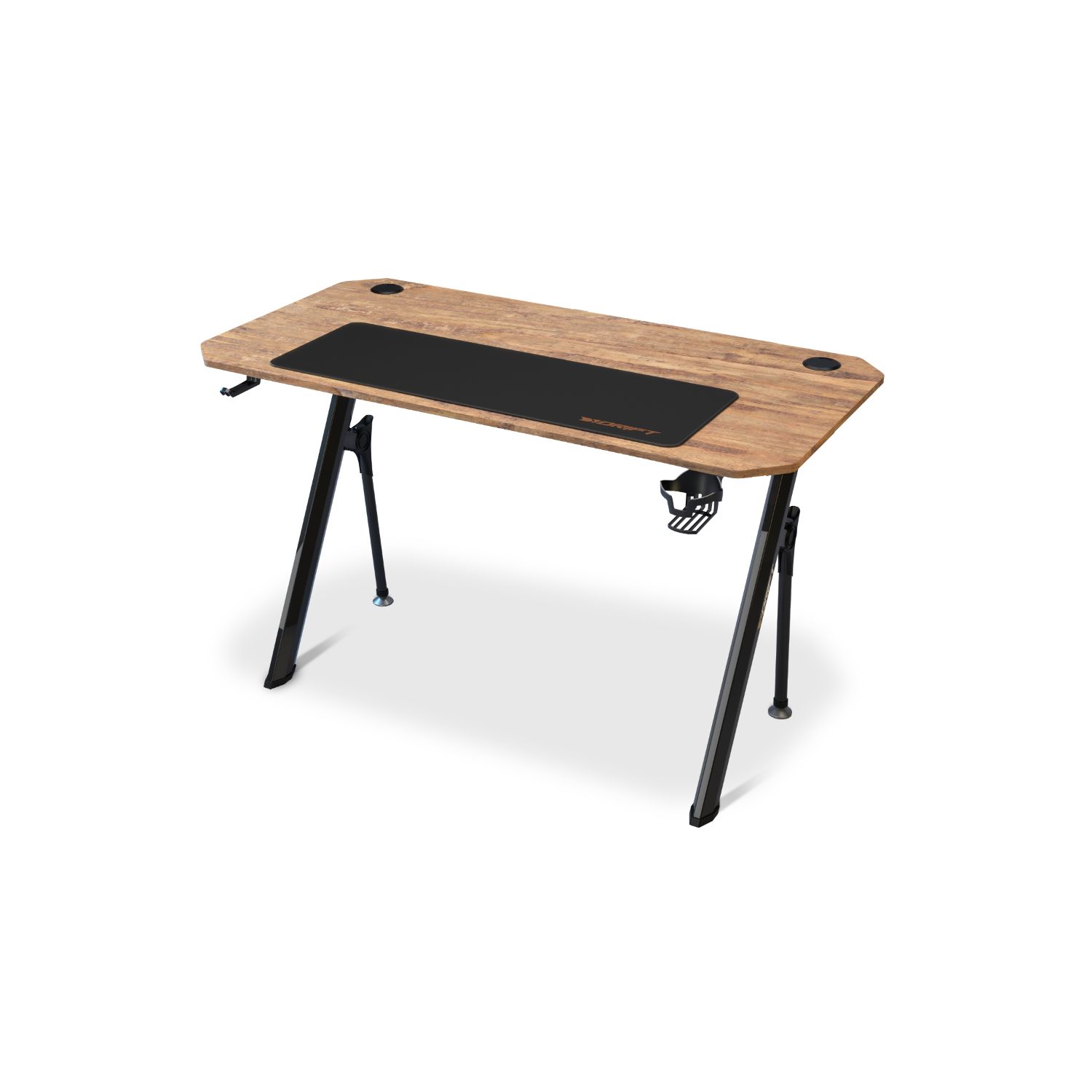 DRDZ175WD - Mesa Gaming Drift 120x75x60cm Alfombrilla XXL Soporte para Auriculares/Bebidas Madera (DRDZ175WD)