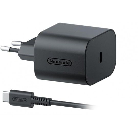 CARGA N-SWITCH 2 - Cargador de Pared Nintendo para Switch 2 USB-C Cable 1.5m Negro