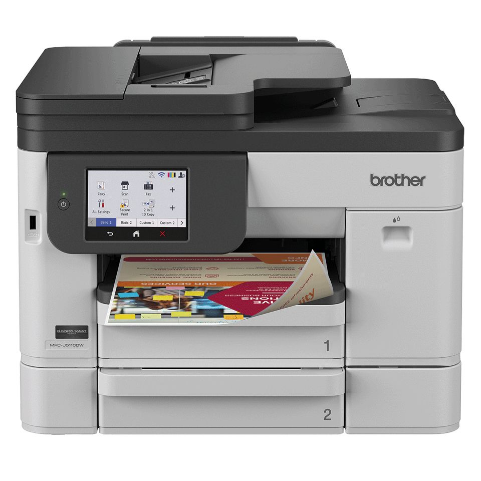 MFCJ5110DWRE1 - Impresora Multifunci�n Brother MFC-J5110DW, A4 Color, Pantalla T�ctil 10.9 cm ADF 50 Hojas, 26 ppm Color, USB 2.0, WiFi Dual Band, Ethernet Gigabit, Fax, D�plex Autom�tico. Blanca (MFC-J5110DW)