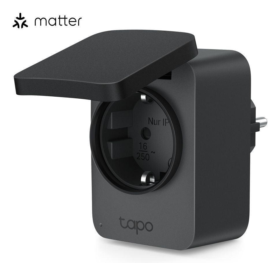 TAPO P410M - Enchufe Inteligente Exterior TP-Link Tapo WiFi Matter IP54 16A 3680W Monitorizaci�n Energ�a Blanco (P410M)