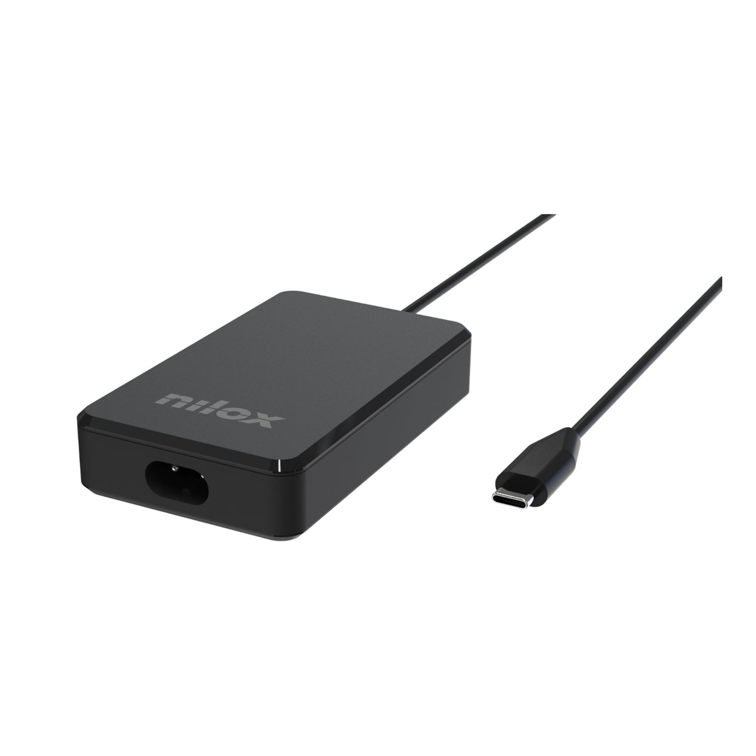 NXPDCGAN100W - Cargador de Pared NILOX 100W USB-C Cable 3m Negro (NXPDCGAN100W)
