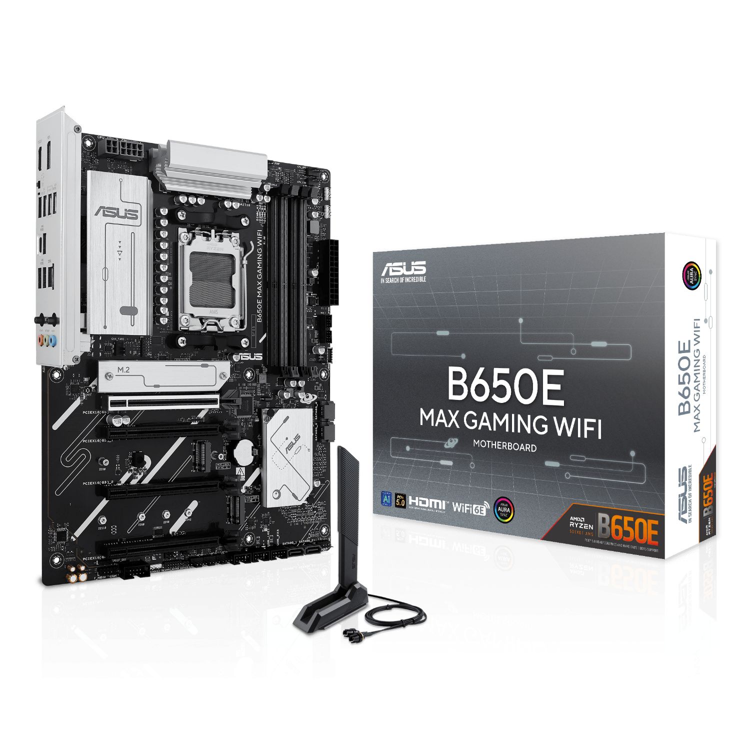 90MB1LD0-M0EAY0 - Placa base ASUS B650E MAX GAMING WIFI: (AM5) 4DDR5 M.2 SATA3 PCIe 5.0 USB DP HDMI RJ45 ATX 7.1 WiFi 6E Bluetooth Ethernet 2.5 GbE (90MB1LD0-M0EAY0)
