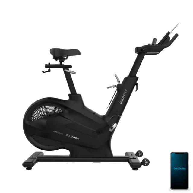 A01_EU01_122813 - Drumfit indoor PulseRide. Bicicleta indoor con volante de inercia de 20?kg. Pantalla LED. Resistencia magn�tica y conectividad para entrenamientos intensos en casa.Con volante de inercia. NEgro(A01_EU01_122813)