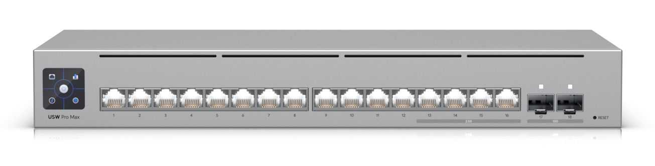 USW-PRO-MAX-16 - Switch Ubiquiti 16xRJ45 2xSFP+ Ethernet 2.5 GbE 1U Rack Gris (USW-PRO-M)