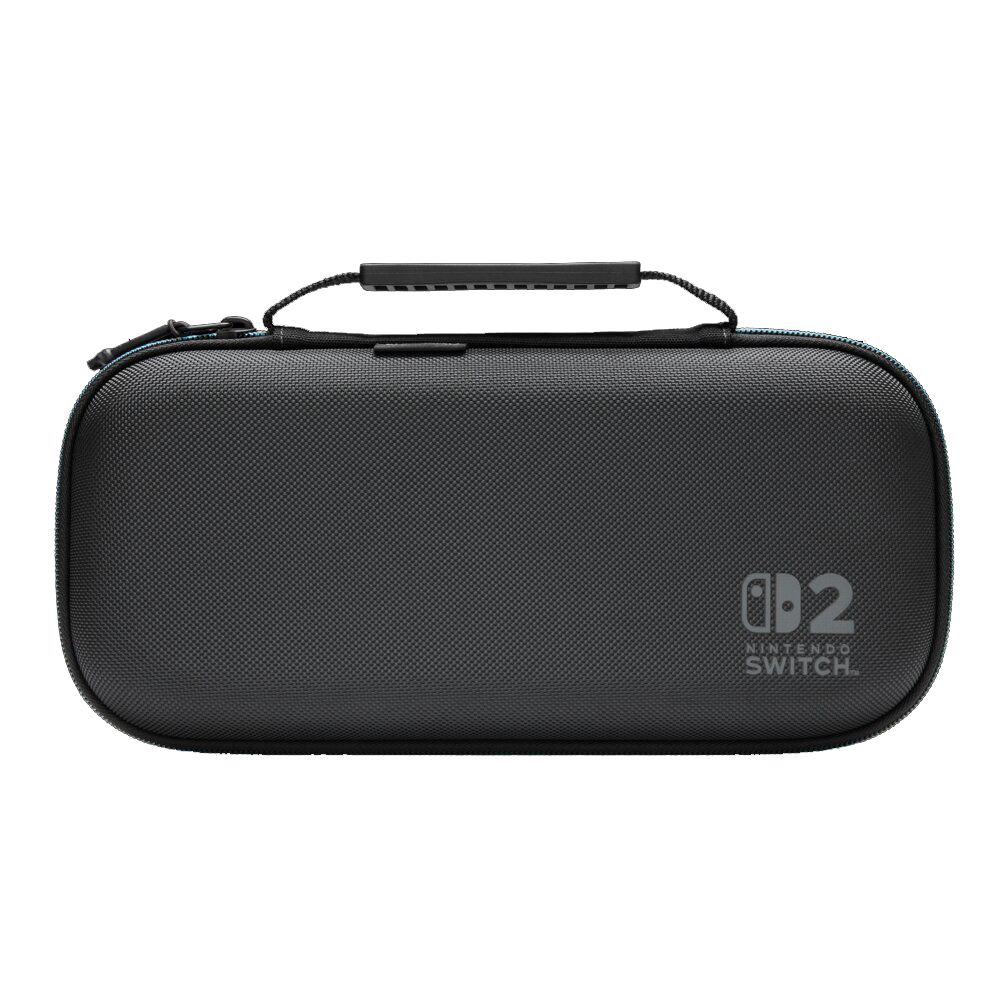 NSCS0552 - Funda protectora PowerA Protection Case para Nintendo Switch 2 Carcasa rigida Soporte de juego integrado Guardado para 9 tarjetas de juego y tarjetas microSD Bolsillo de malla Interior de felpa suave Asa de transporte Negro(NSCS0552)